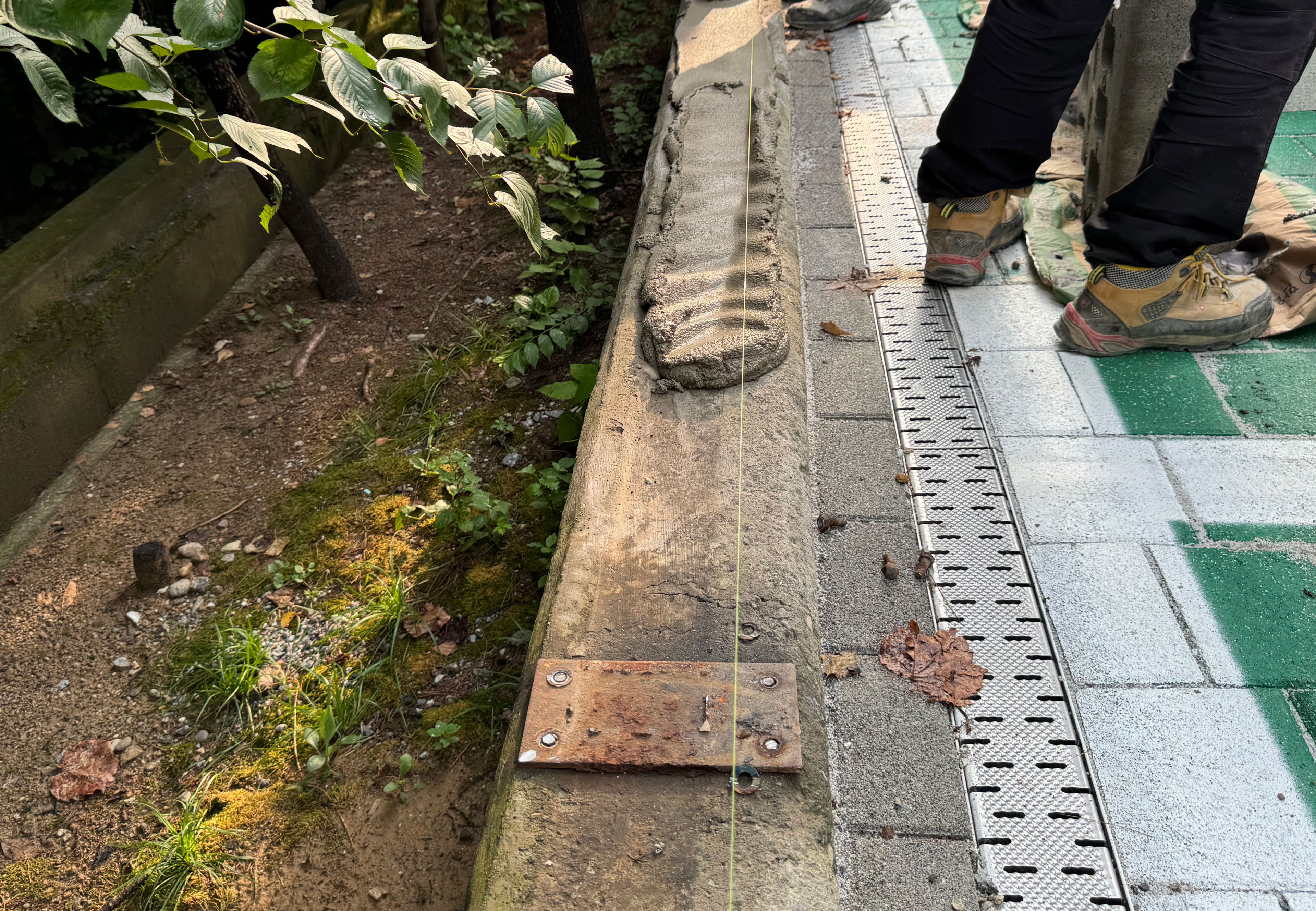 가나다하우스 조적 공정순서 1 — 규격 측정 및 먹줄 작업